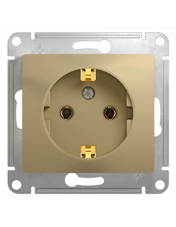 Розетка с заземл. 16А Glossa титан