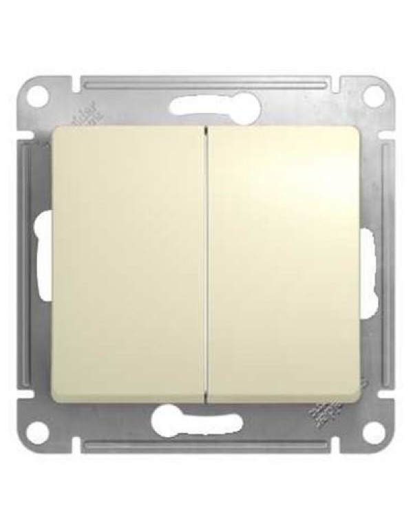 Выключатель Glossa 2кл бежевый