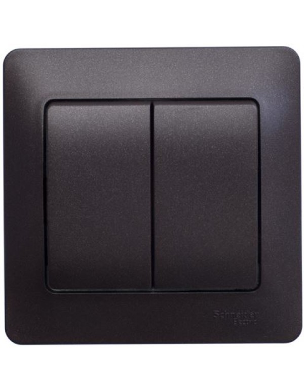 Выключатель Glossa 2кл шоколад