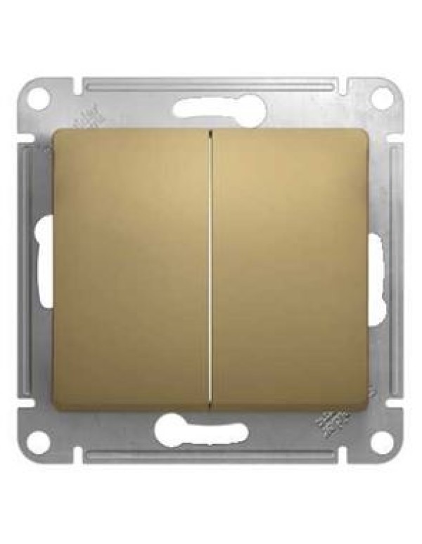 Выключатель Glossa 2кл титан