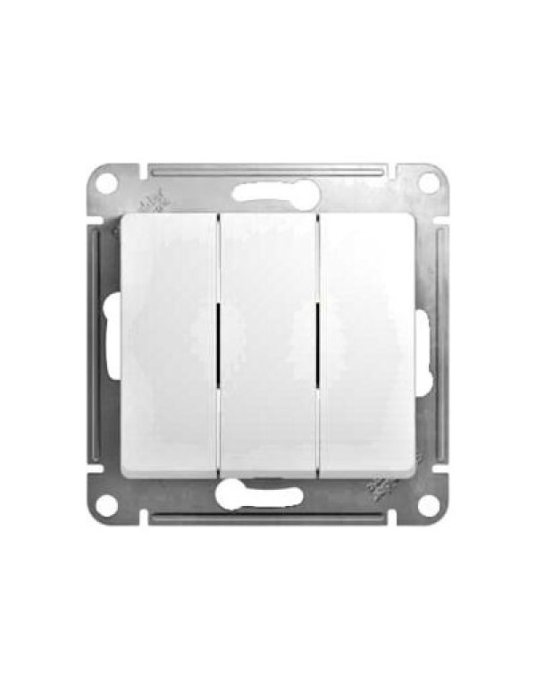 Выключатель Glossa 3кл белый