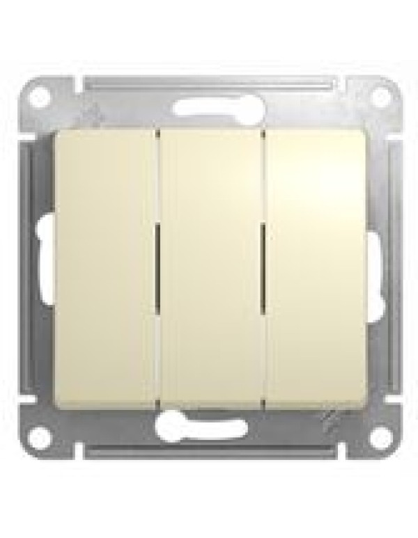 Выключатель Glossa 3кл бежевый