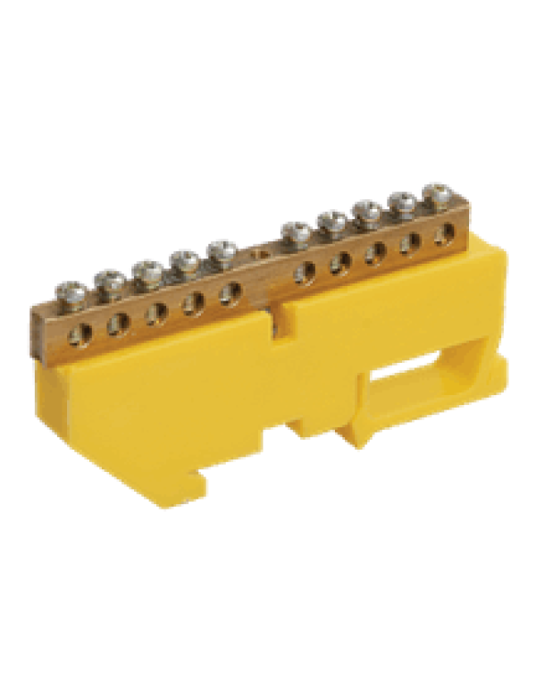 Шина PE  земля  на DIN-изол ШНИ-6х9-4-Д-Ж ИЭК