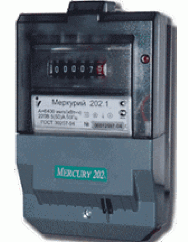 Счетчик Меркурий 202.5 5-60А/220В (1тар.) МЕХ (монт. пл.)