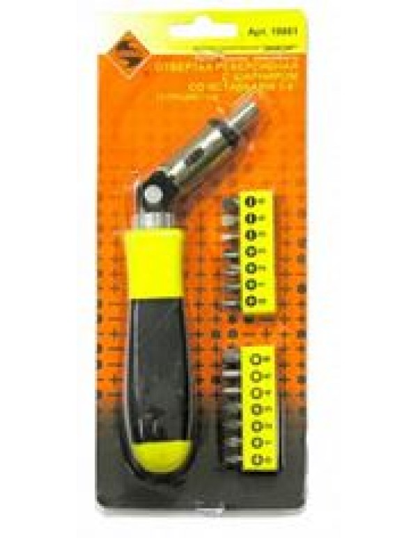 Отвертка рев шарн со вставками 1/4  15пред