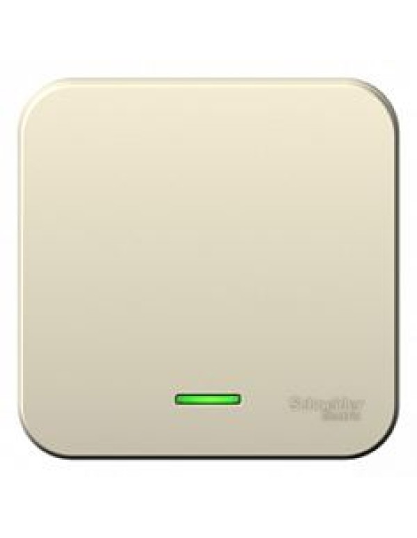 Переключатель 1-кл. О/У с подсветкой изол.пл. 10А,250B,Молочный BLANCA