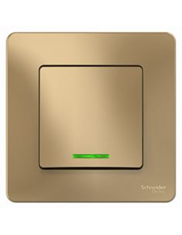 Переключатель 1-кл.с подсветкой 10А,Титан BLANCA