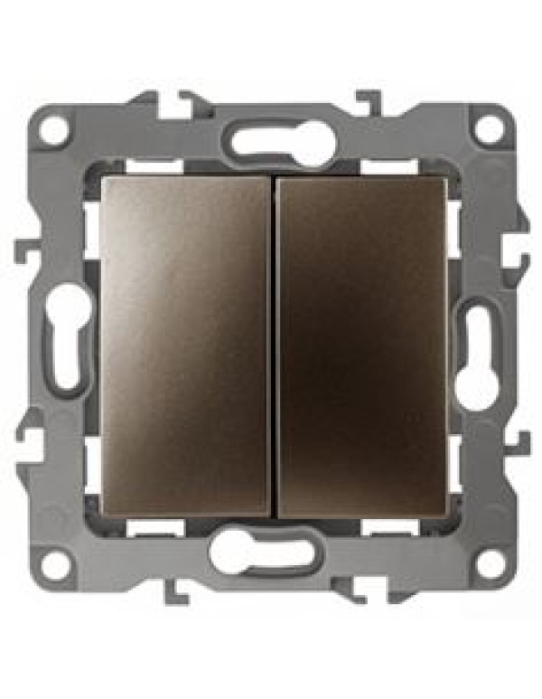 Переключатель 2 кл. 10А 250В бронза Эра12