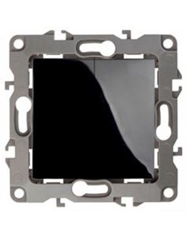 Переключатель 2 кл. 10А 250В чёрный  Эра12