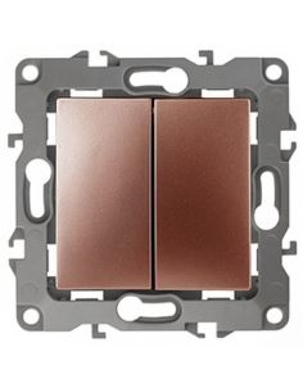 Переключатель 2 кл. 10А 250В медь Эра12