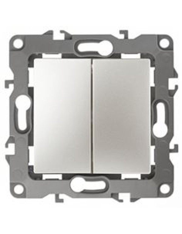 Переключатель 2 кл. 10А 250В перламутр Эра12