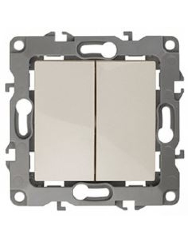 Переключатель 2-кл 10А 250В слоновая кость Эра12