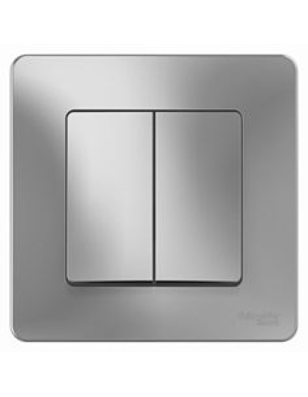 Переключатель 2-кл. 10А,Алюминий BLANCA