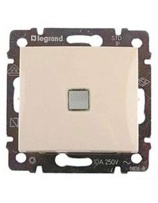 Переключатель Legrand Valena Classic 1-клавишный механизм с накладкой бежевый (695603)