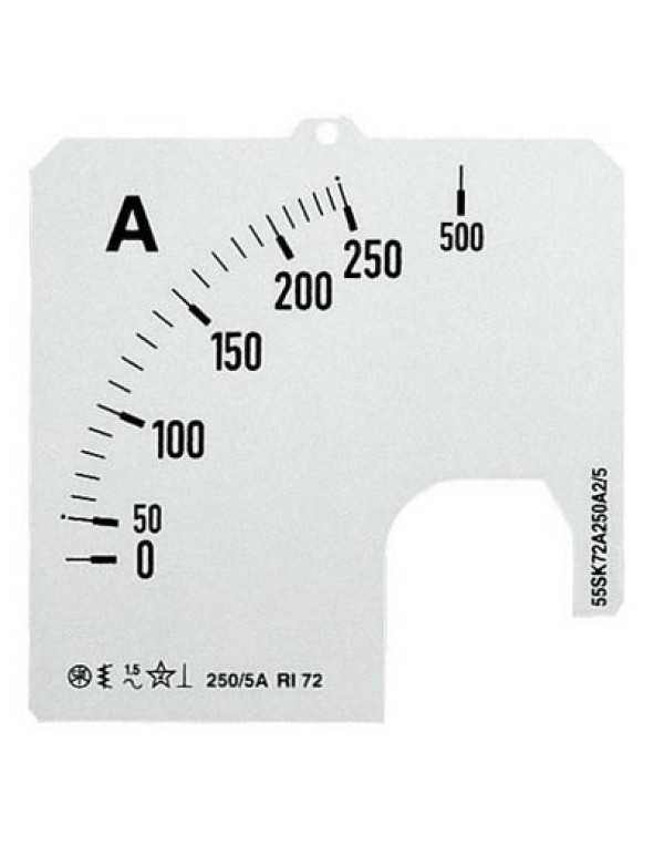Шкала для амперметра SCL-A5-600/72 16083070 24ckc