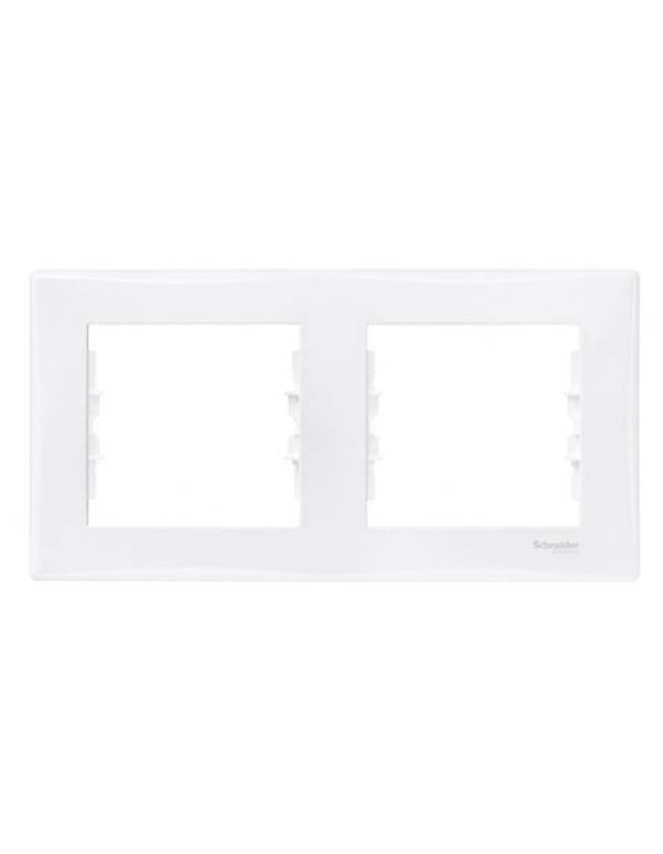 Рамка белая х2 гориз. Sedna