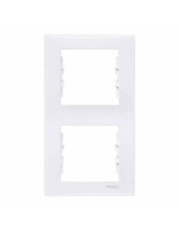 Рамка белая х2 вертик. Sedna