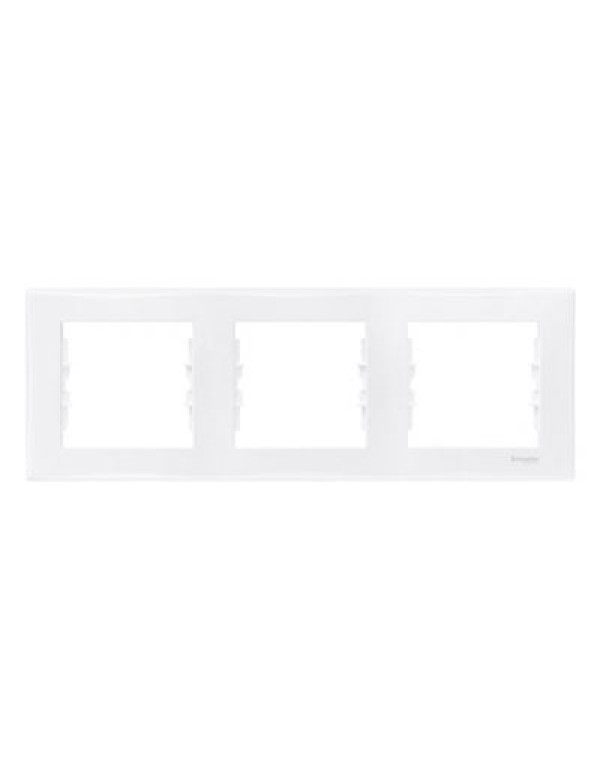 Рамка белая х3 гориз. Sedna