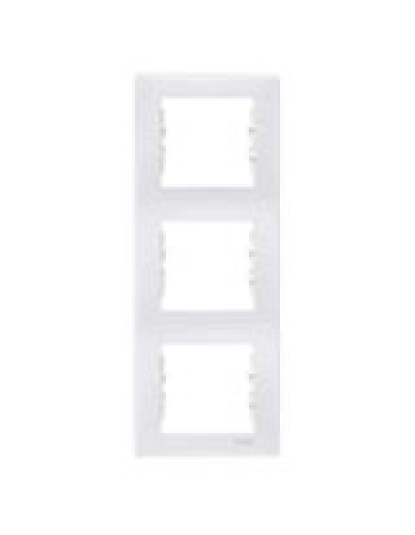 Рамка белая х3 вертик. Sedna