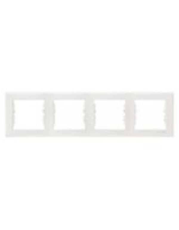 Рамка белая х4 гориз. Sedna
