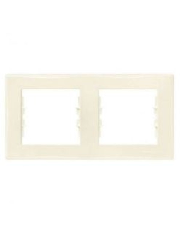 Рамка бежевая х2 гориз. Sedna