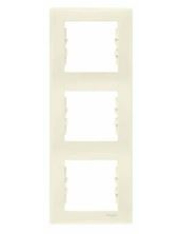 Рамка бежевая х3 вертик. Sedna