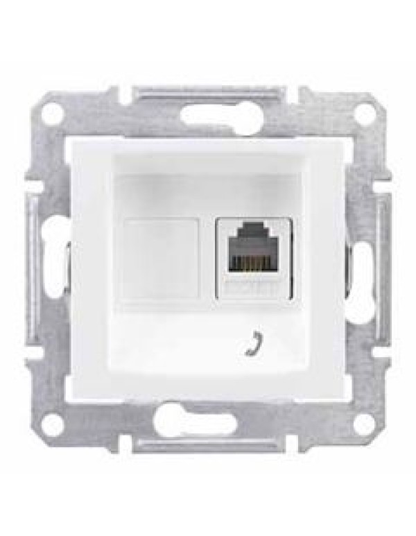 Розетка RJ11 Sedna белая