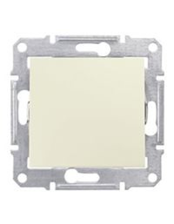 Выключатель кнопочный Sedna 1кл. бежевый