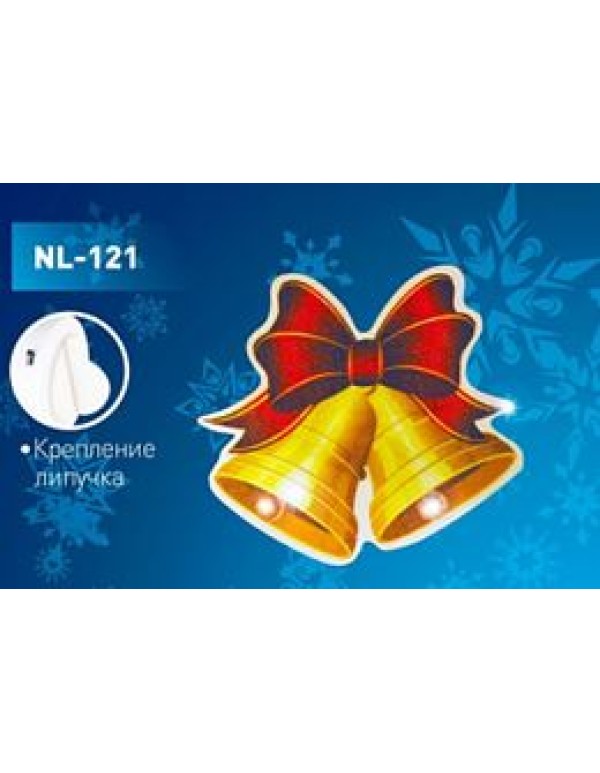 Светильник-липучка  Колокольчики  (LED) 1.5Вт мен. цв. (3xLR44 в компл.) с выкл Camelion