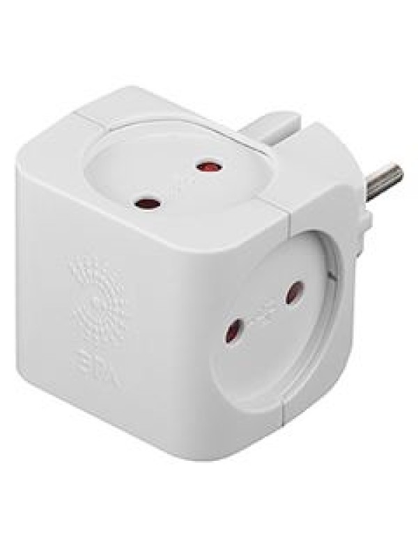 Тройник SP-4-W 4гн, без заземл (белый) (10/60/2880) |Б0005103 | ЭРА