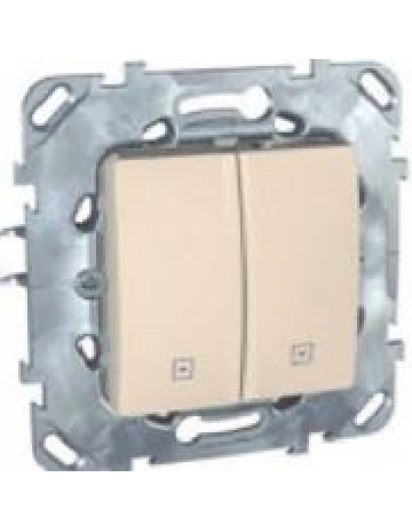 Unica Q Выключатель для жалюзи нажимной Бежевый