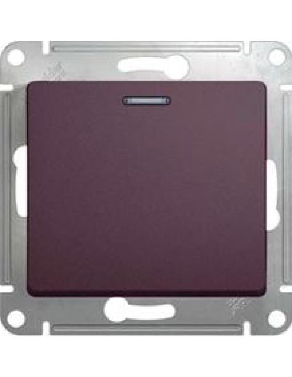 GLOSSA 1-клавишный ПЕРЕКЛЮЧАТЕЛЬ с подсветкой,сх.6а,10AX, механизм, СИРЕН. ТУМАН