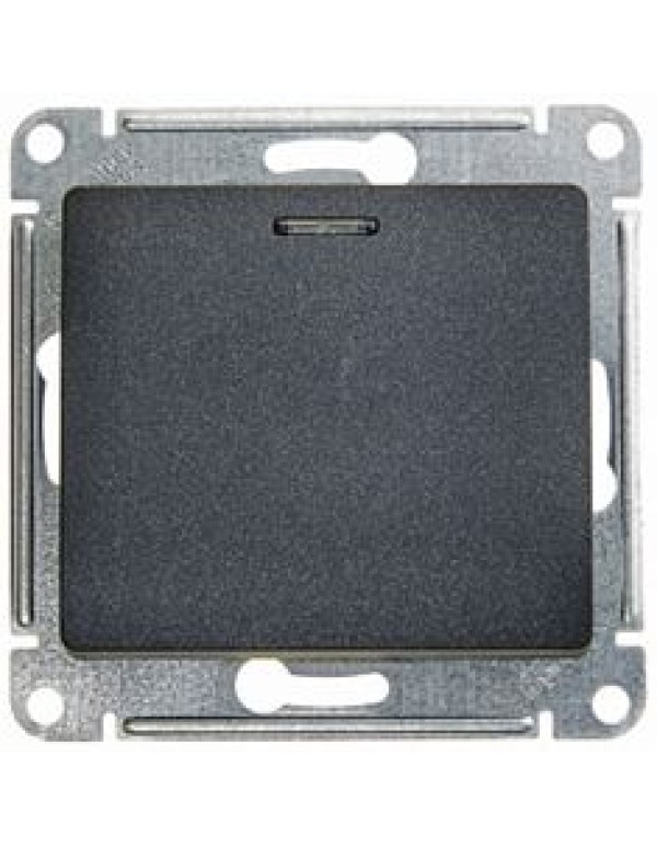 GLOSSA 1-клавишный ВЫКЛЮЧАТЕЛЬ с подсв. сх.1а, 10АХ, механизм, АНТРАЦИТ