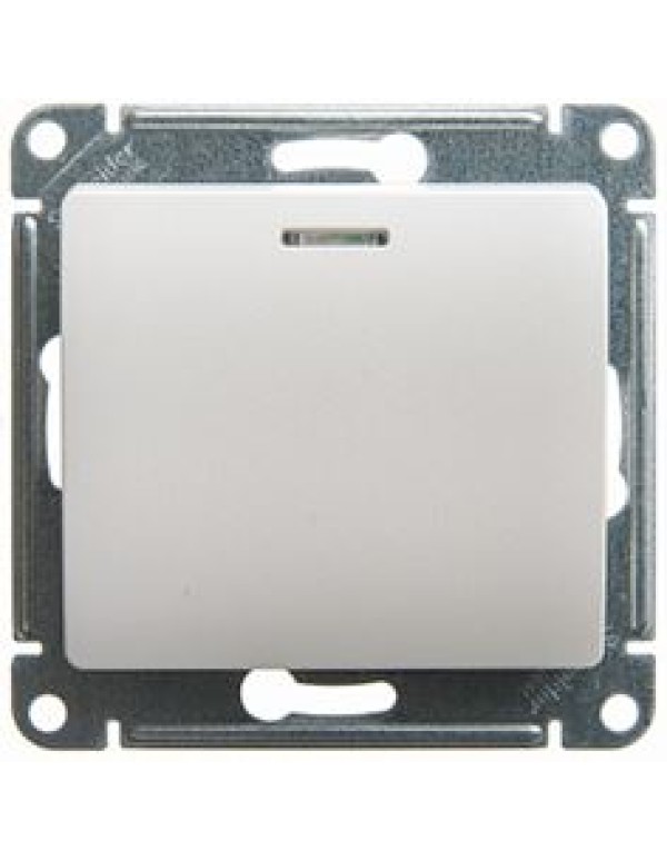 GLOSSA 1-клавишный ВЫКЛЮЧАТЕЛЬ с подсв. сх.1а, 10АХ, механизм, ПЕРЛАМУТРОВЫЙ