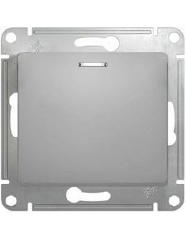 GLOSSA 1-клавишный ВЫКЛЮЧАТЕЛЬ с подсветкой,сх.1а,10AX, механизм, ПЛАТИНА