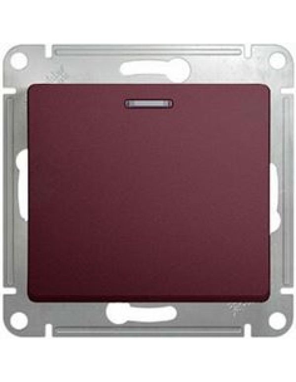 GLOSSA 1-клавишный ВЫКЛЮЧАТЕЛЬ с подсветкой,сх.1а,10AX, механизм,СИРЕНЕВЫЙ ТУМАН