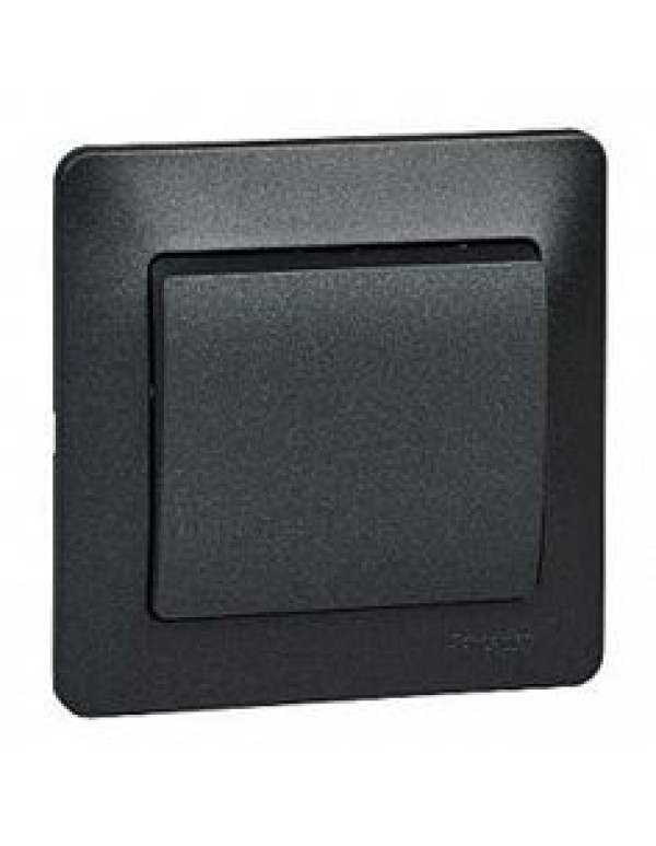 GLOSSA 1-клавишный ВЫКЛЮЧАТЕЛЬ, сх.1, 10АХ, в сборе, АНТРАЦИТ