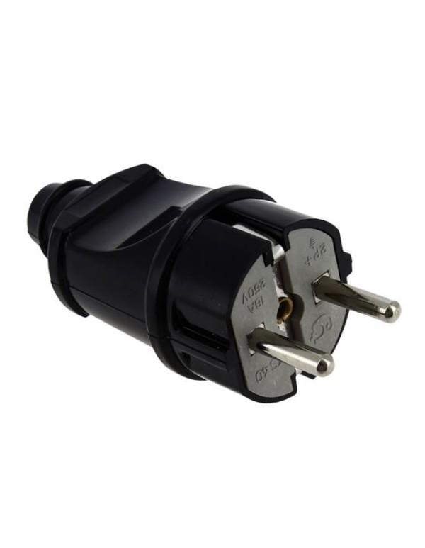 Вилка прямая с/з черн. 16А 250В EKF PROxima | AVP16-30 | EKF